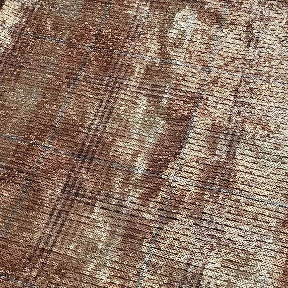 Lauren Ralph Lauren Sequined Wrap With Browntones With A Faint Plaid Pattern - Picture 7 of 7